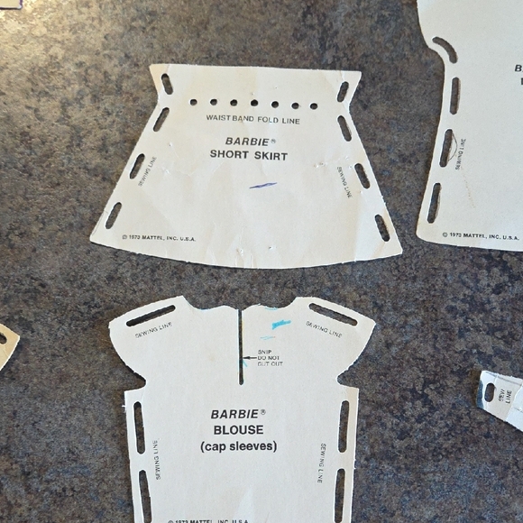 Barbie Vintage Sewing Patterns Vintage. Mattel. 1973. 14 Payterns - Picture 8 of 10